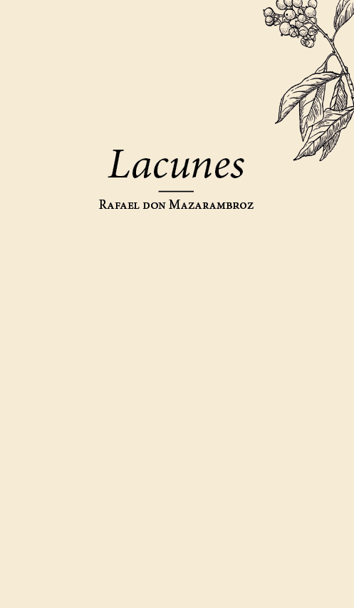 Première de couverture du livre Lacunes.